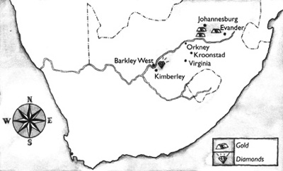 Diamond and Gold mines in South Africa